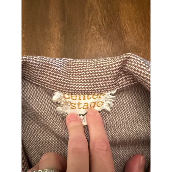 VINTAGE Women's Center Stage Herringbone Knit Blazer Jacket Size 12 - Picture 4 of 9